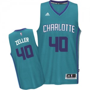 Maillot NBA Charlotte Hornets #40 Cody Zeller Bleu clair Adidas Swingman Road - Homme