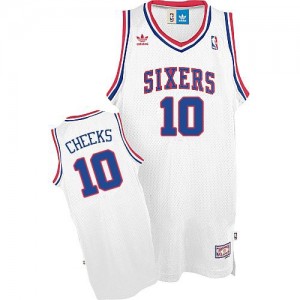 Philadelphia 76ers #10 Adidas Throwack Blanc Swingman Maillot d'équipe de NBA Le meilleur cadeau - Maurice Cheeks pour Homme