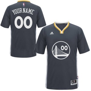 Maillot Adidas Noir Alternate Golden State Warriors - Authentic Personnalisé - Homme