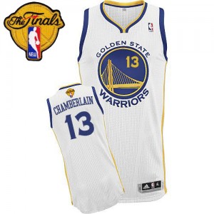 Maillot Adidas Blanc Home 2015 The Finals Patch Authentic Golden State Warriors - Wilt Chamberlain #13 - Homme