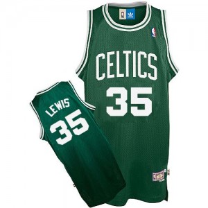 Maillot Authentic Boston Celtics NBA Throwback Vert - #35 Reggie Lewis - Homme