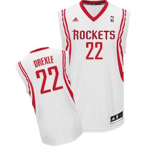 Maillot NBA Houston Rockets #22 Clyde Drexler Blanc Adidas Swingman Home - Homme