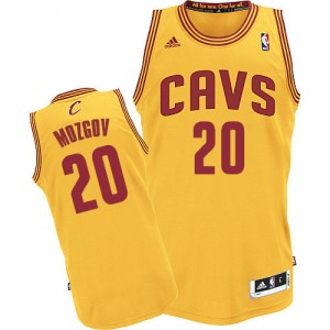 Maillot NBA Cleveland Cavaliers #20 Timofey Mozgov Or Adidas Authentic Alternate - Homme