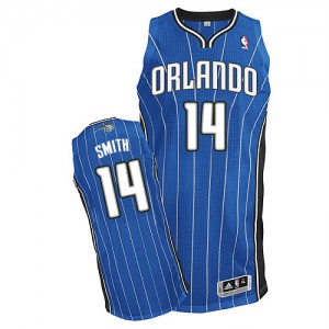 Orlando Magic Jason Smith #14 Road Authentic Maillot d'équipe de NBA - Bleu royal pour Homme