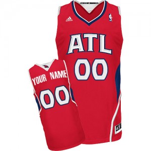 Maillot NBA Atlanta Hawks Personnalisé Swingman Rouge Adidas Alternate - Femme
