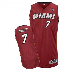 Maillot NBA Rouge Goran Dragic #7 Miami Heat Alternate Authentic Homme Adidas