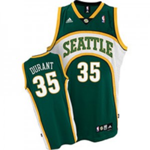 Oklahoma City Thunder Kevin Durant #35 Seattle SuperSonics Style Swingman Maillot d'équipe de NBA - Vert pour Homme