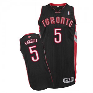 Maillot NBA Toronto Raptors #5 DeMarre Carroll Noir Adidas Authentic Alternate - Homme