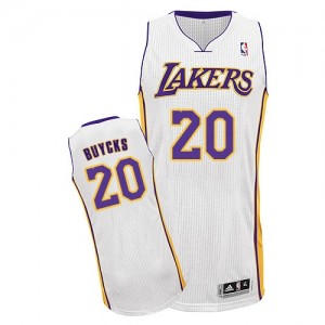Maillot Adidas Blanc Alternate Authentic Los Angeles Lakers - Dwight Buycks #20 - Homme