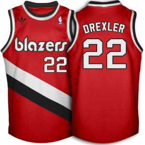 Maillot NBA Red Soul Clyde Drexler #22 Portland Trail Blazers Throwback Swingman Homme Adidas