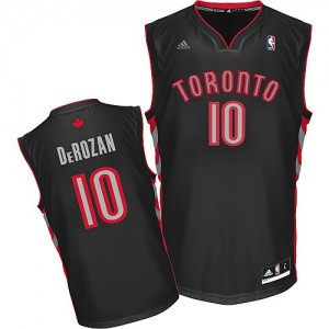 Toronto Raptors #10 Adidas Alternate Noir Swingman Maillot d'équipe de NBA en ligne pas chers - DeMar DeRozan pour Homme