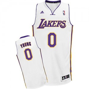 Maillot NBA Swingman Nick Young #0 Los Angeles Lakers Alternate Blanc - Homme