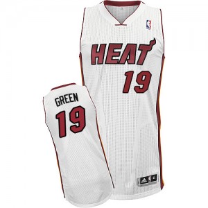 Maillot NBA Authentic Gerald Green #19 Miami Heat Home Blanc - Homme