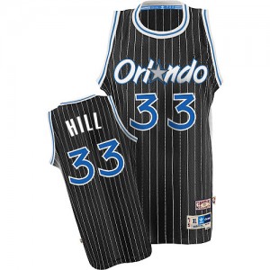 Orlando Magic Grant Hill #33 Throwback Swingman Maillot d'équipe de NBA - Noir pour Homme