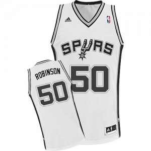 San Antonio Spurs David Robinson #50 Home Swingman Maillot d'équipe de NBA - Blanc pour Homme