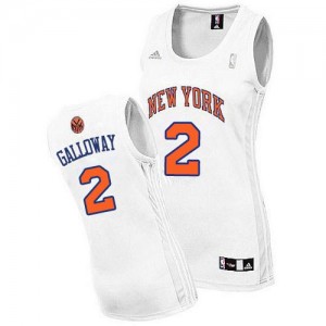 New York Knicks Langston Galloway #2 Home Swingman Maillot d'équipe de NBA - Blanc pour Femme