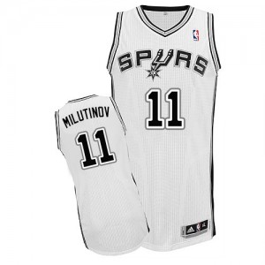 San Antonio Spurs Nikola Milutinov #11 Home Authentic Maillot d'équipe de NBA - Blanc pour Homme
