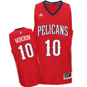 Maillot NBA Rouge Eric Gordon #10 New Orleans Pelicans Alternate Authentic Homme Adidas