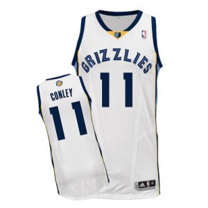 Memphis Grizzlies Mike Conley #11 Home Authentic Maillot d'équipe de NBA - Blanc pour Homme