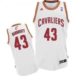 Maillot NBA Blanc Brad Daugherty #43 Cleveland Cavaliers Home Swingman Homme Adidas