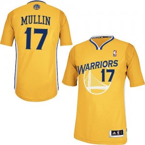 Maillot NBA Or Chris Mullin #17 Golden State Warriors Alternate Authentic Homme Adidas