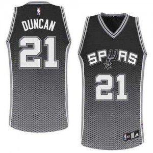 Maillot Authentic San Antonio Spurs NBA Resonate Fashion Noir - #21 Tim Duncan - Homme