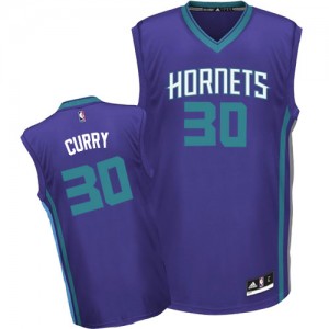 Charlotte Hornets #30 Adidas Alternate Violet Authentic Maillot d'équipe de NBA Peu co?teux - Dell Curry pour Homme