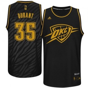 Oklahoma City Thunder #35 Adidas Precious Metals Fashion Noir Swingman Maillot d'équipe de NBA Vente pas cher - Kevin Durant pour Homme