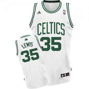Maillot NBA Blanc Reggie Lewis #35 Boston Celtics Home Swingman Homme Adidas