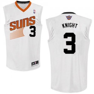 Maillot Adidas Blanc Home Authentic Phoenix Suns - Brandon Knight #3 - Homme