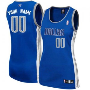 Dallas Mavericks Authentic Personnalisé Alternate Maillot d'équipe de NBA - Bleu marin pour Femme