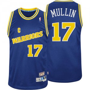 Maillot NBA Authentic Chris Mullin #17 Golden State Warriors Throwback Bleu - Homme
