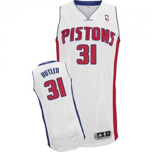 Maillot NBA Authentic Caron Butler #31 Detroit Pistons Home Blanc - Homme
