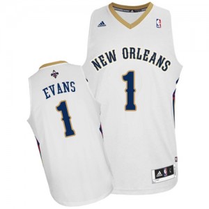 Maillot NBA New Orleans Pelicans #1 Tyreke Evans Blanc Adidas Swingman Home - Homme