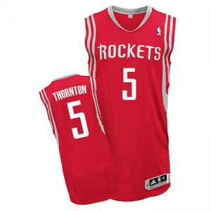 Houston Rockets Marcus Thornton #5 Road Authentic Maillot d'équipe de NBA - Rouge pour Homme