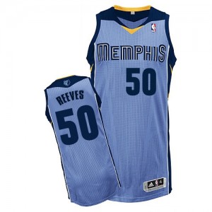 Memphis Grizzlies #50 Adidas Alternate Bleu clair Authentic Maillot d'équipe de NBA en soldes - Bryant Reeves pour Homme