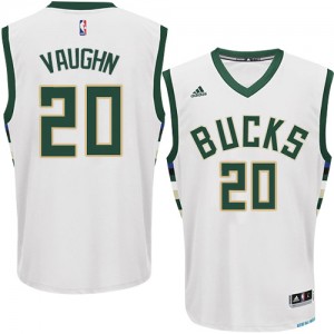 Milwaukee Bucks Rashad Vaughn #20 Home Authentic Maillot d'équipe de NBA - Blanc pour Homme