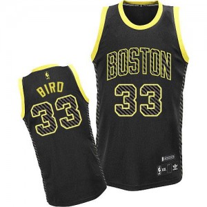 Boston Celtics #33 Adidas Electricity Fashion Noir Authentic Maillot d'équipe de NBA en soldes - Larry Bird pour Homme