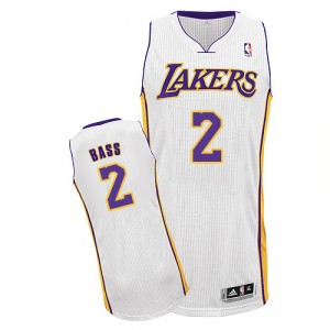 Maillot NBA Authentic Brandon Bass #2 Los Angeles Lakers Alternate Blanc - Homme