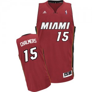Maillot NBA Miami Heat #15 Mario Chalmer Rouge Adidas Swingman Alternate - Enfants
