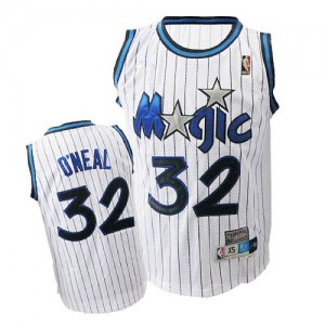 Orlando Magic #32 Adidas Throwback Blanc Authentic Maillot d'équipe de NBA Le meilleur cadeau - Shaquille O'Neal pour Homme
