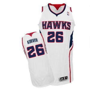 Atlanta Hawks Kyle Korver #26 Home Authentic Maillot d'équipe de NBA - Blanc pour Homme