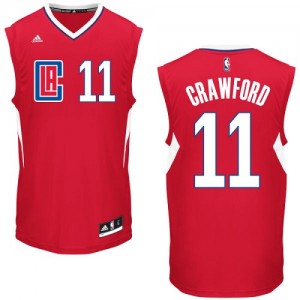 Maillot NBA Rouge Jamal Crawford #11 Los Angeles Clippers Road Swingman Homme Adidas