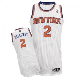 Maillot Adidas Blanc Home Authentic New York Knicks - Langston Galloway #2 - Homme