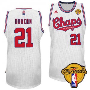 San Antonio Spurs Tim Duncan #21 Latin Nights Finals Patch Swingman Maillot d'équipe de NBA - Blanc pour Homme