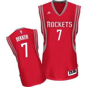 Houston Rockets Sam Dekker #7 Road Swingman Maillot d'équipe de NBA - Rouge pour Homme