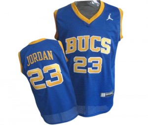 Chicago Bulls #23 Nike Laney Bucs High School Throwback Bleu Authentic Maillot d'équipe de NBA pas cher en ligne - Michael Jordan pour Homme
