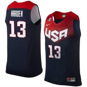 Team USA Nike James Harden #13 2014 Dream Team Authentic Maillot d'équipe de NBA - Bleu marin pour Homme