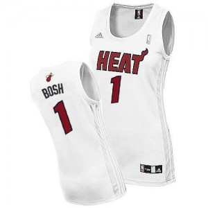 Maillot NBA Swingman Chris Bosh #1 Miami Heat Home Blanc - Femme