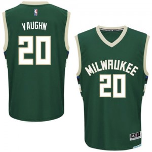 Maillot Adidas Vert Road Authentic Milwaukee Bucks - Rashad Vaughn #20 - Homme